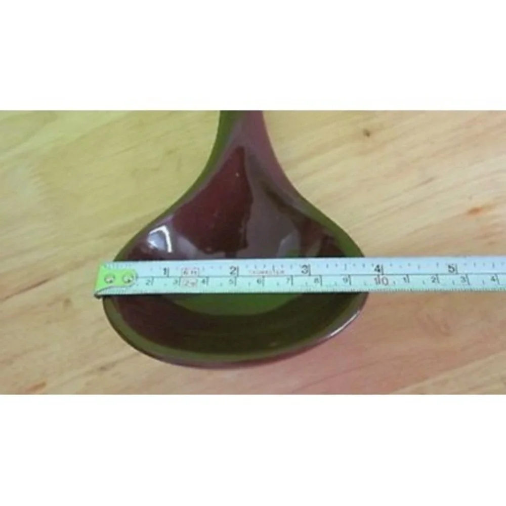Vintage brown soup ladle shaped kitchen ceramic wall‎ hanging decor 9.75